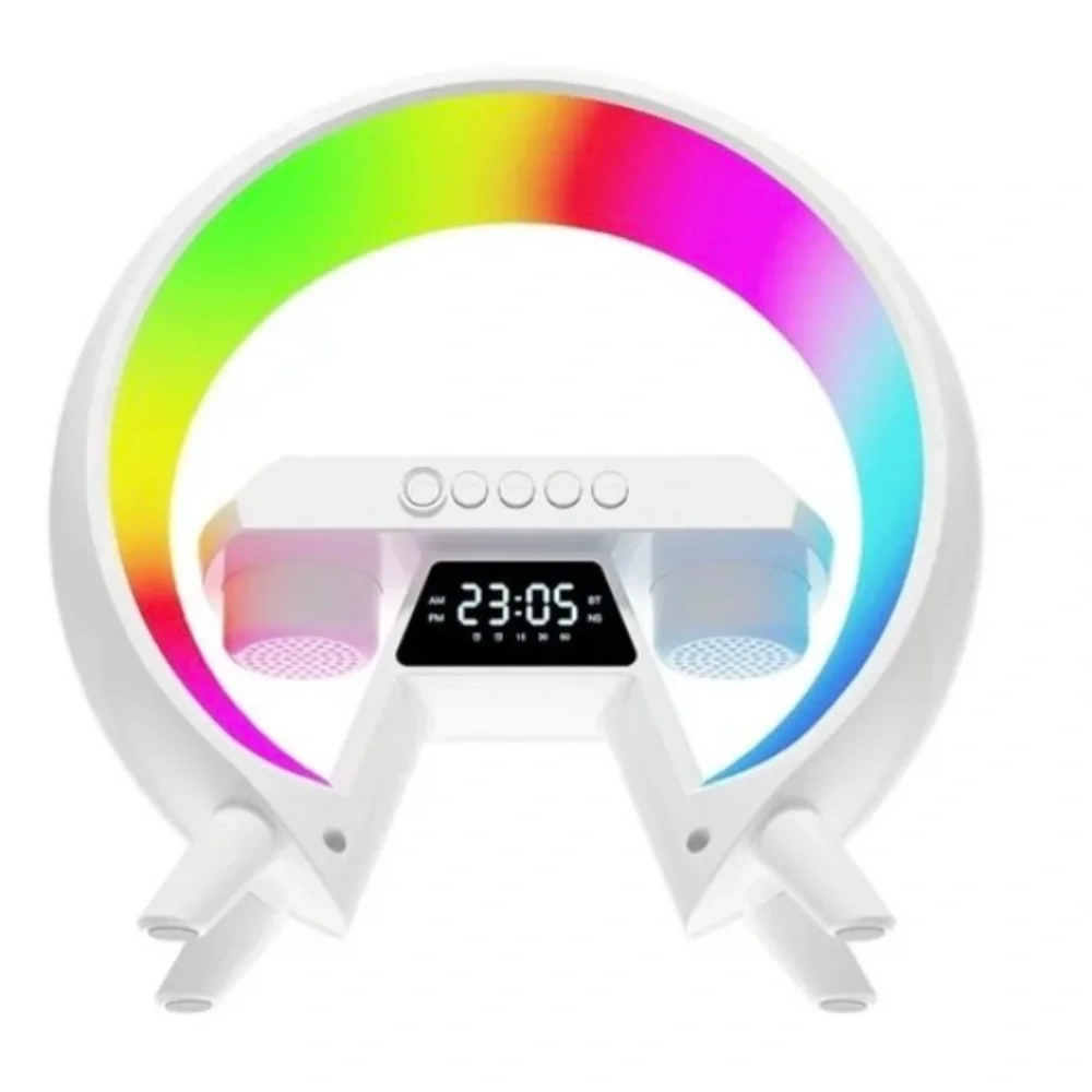 LED Wireless Charging Speaker with Clock - NEW